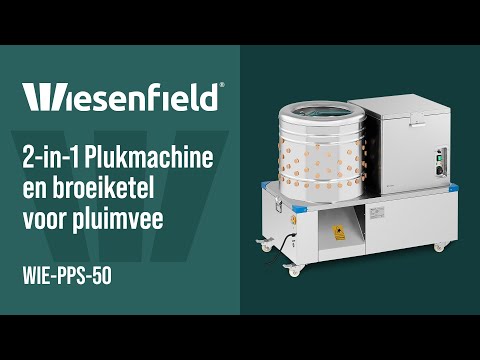 Video - 2-in-1 Plukmachine en broeiketel voor pluimvee - trommel 50 cm - 2 - 3 kippen per min