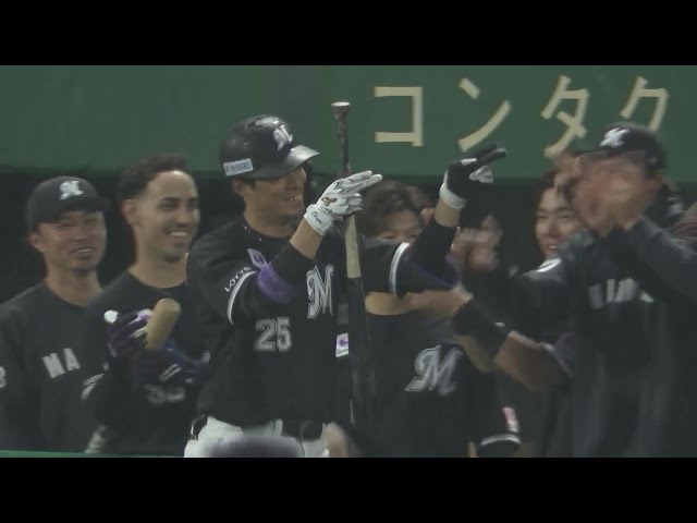 【2回表】2試合連続!! マリーンズ・岡大海 レフトへの第4号ホームランでリードを広げる!!  2024年5月14日 オリックス・バファローズ 対 千葉ロッテマリーンズ