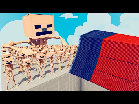 200x MINECRAFT SKELETON + 1x GIANT vs EVERY GOD - Totally Accurate Battle Simulator TABS