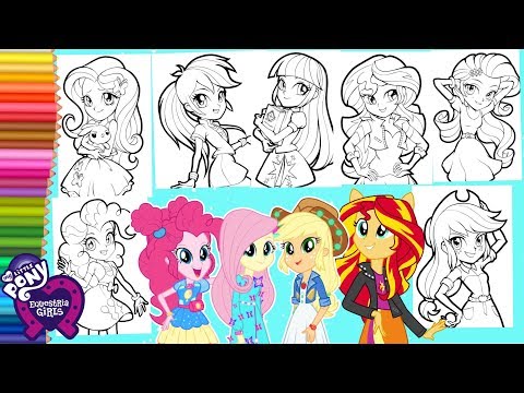 Coloring My Little Pony - All Equestria Girls COMPILATION - Mewarnai Kuda Poni COMPILATION
