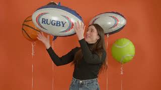 Fóliový balónek Rugbyový míč 51 cm
