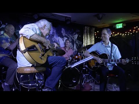 John Pisano and Andy Brown at John Pisano's "Guitar Night" in Los Angeles 7/2/19