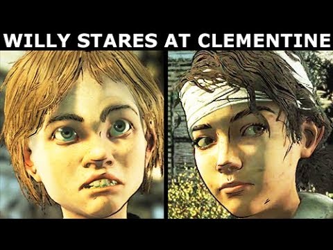Willy Stares at Clementine - All Dialogues - The Walking Dead Final Season 4 Episode 1: Done Running