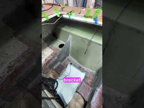 Transom reinforcement for inboard outboard conversion #shorts