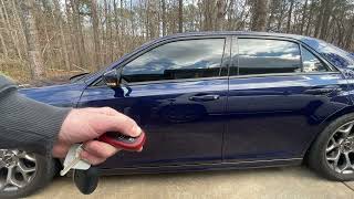 Roll down Chrysler 300 windows with key fob