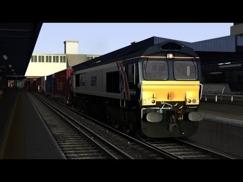 Train Simulator 2020 66780 Cemex passing Southampton Central with 4E34