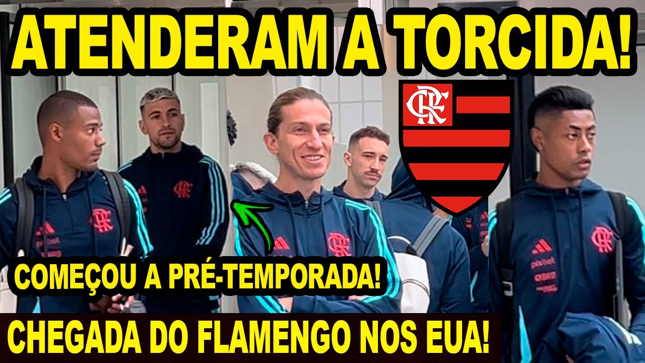 JOGADORES ATENDERAM A TORCIDA! CHEGADA DO FLAMENGO NOS ESTADOS UNIDOS! COMEÇOU A PRÉ-TEMPORADA
