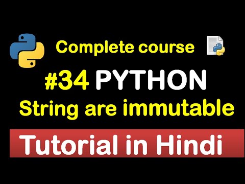 34 String Is Immutable In Detail Python Course Complete Python Tutorial2020💻