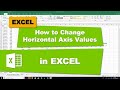 How To Change The Horizontal Axis In Excel