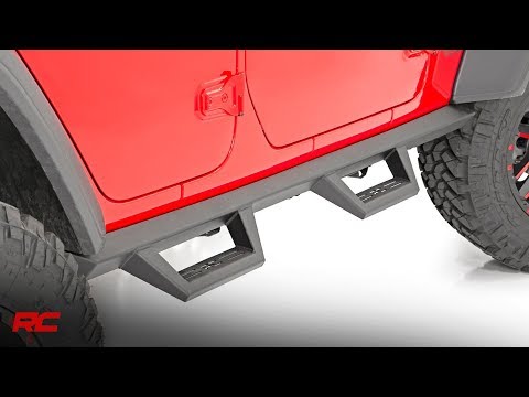 Jeep Wrangler JL Unlimited Wheel To Wheel Contoured Steps by Rough Country