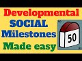 Social Milestones Pediatric Milestones Mnemonic Developmental Milestones Adaptive Milestones