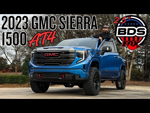 The BEST of the BEST: 2023 GMC Sierra 1500 AT4 | 2.5\" BDS Performance Elite Lift Kit | Fox 2.5 Resi