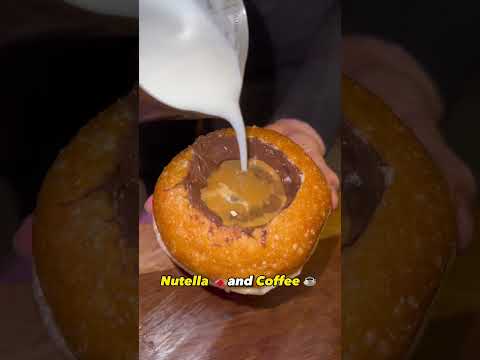 DONUT DE CAFÉ COM NUTELLA!? #café #donut