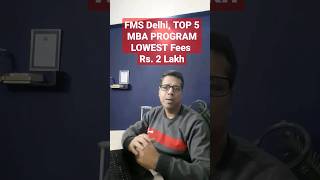 FMS DELHI Top MBA Colleges In India. Best Business School Lowest Fees CAT exam prep #iim #fms #ISB