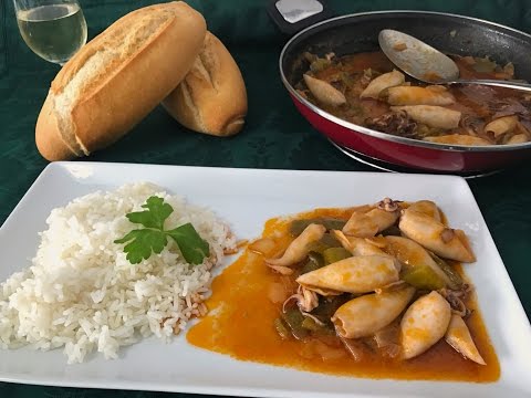 Chipirones en Salsa. Receta fácil.