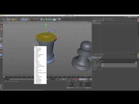 Cinema 4D Tutorial How to Model a Chess Set Part 1 Pawn