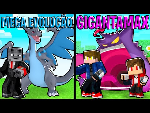 ESCOLHA seu POKEMON INICIAL com MEGA EVOLUÇÃO vs GIGANTAMAX no MINECRAFT PIXELMON