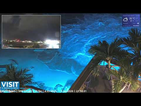 LIVE SXM Airport January 19 ✈️ -  Maho Beach Sint Maarten