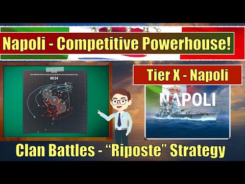 Napoli Powerful in competitive! Riposte Strategy Talk Clan Battles WoWs| #worldofwarships #napoli