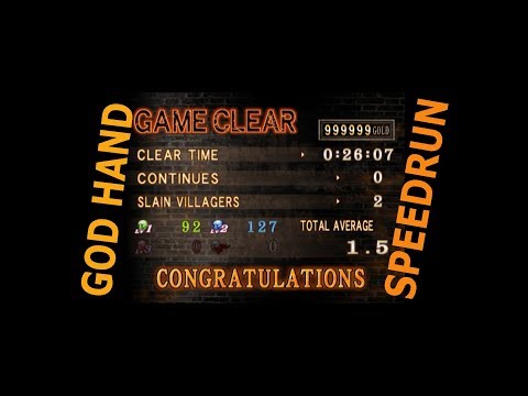 GOD HAND SPEEDRUN IN 26:07 WITH UNLIMITED GOD HAND [GaminG-O-D] Video