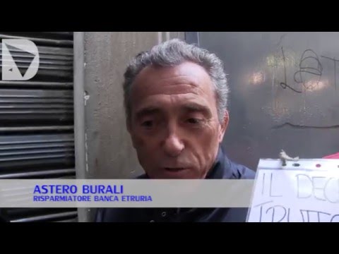 ASTERO BURALI SU PROTESTA RISPARMIATORI BANCA ETRURIA - dichiarazione