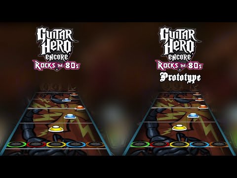 Guitar Hero 80's Prototype - "I Wanna Rock" Chart Comparison