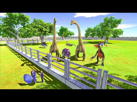 DINOSAUR PARK - HERBIVORE ATTACK - Animal Revolt Battle Simulator
