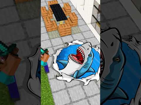 Baby Noob Draws Fake Shark?! - Minecraft Animation