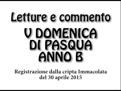 2015/05/03 - Letture e commento V Domenica di Pasqua (ANNO B)