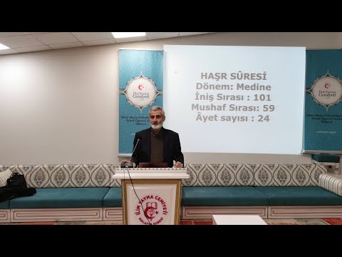 Haşr Sûresi 1-4. Ayeti Kerimeler Tefsiri (06/03/2022) | Abdurrahman Ateş