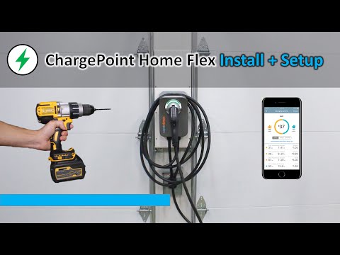 ChargePoint Home Flex Level 2 EV Charger Installation and Mobile App Setup