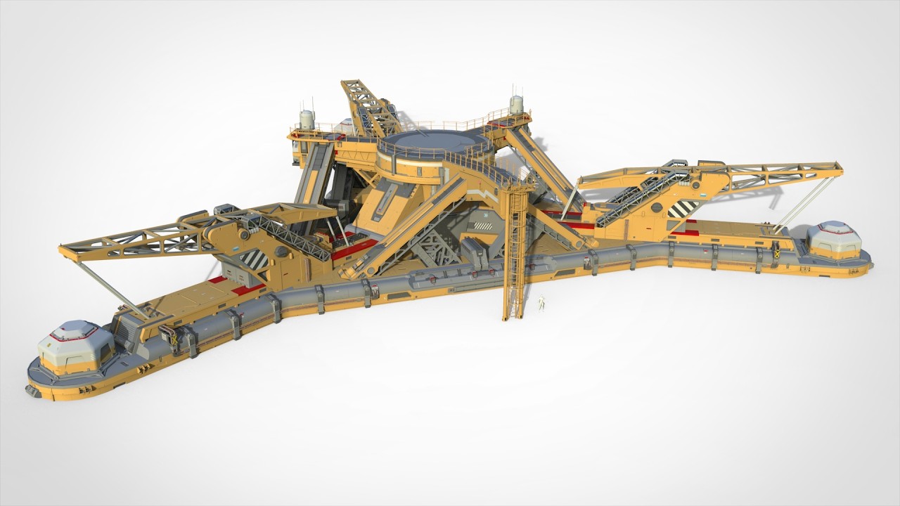 공상 과학 플랫폼 2 3D 모델