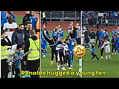 Ronaldo hugged a young fan Portugal vs Iceland 🇵🇹🐐1-0