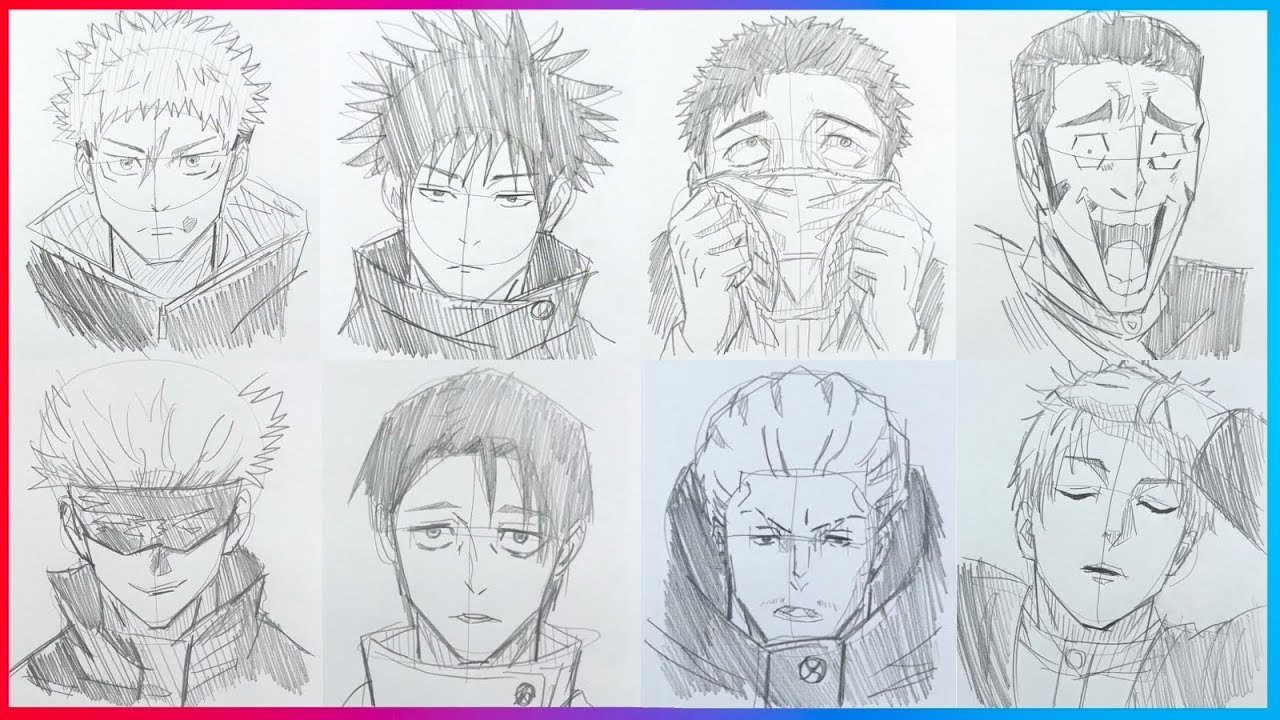 呪術廻戦キャラの描き方！How to draw Jujutsu Kaisen! #asmr #イラストメイキング