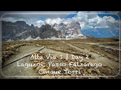 Alta Via 1 | 6 day solo hiking | Day 2 | Laguzoi, Passo Falzarego, Cinque Torri
