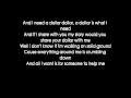 Aloe Blacc - I Need A Dollar (lyrics) 