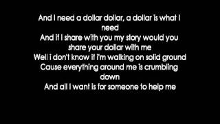 Aloe Blacc - I Need A Dollar (lyrics)
