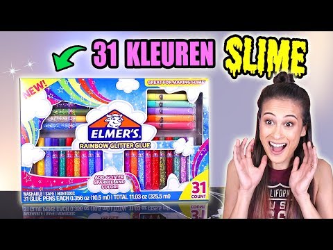 30 KLEUREN GLITTER LIJM MENGEN! - SLIJM CHALLENGE || Slime Sunday