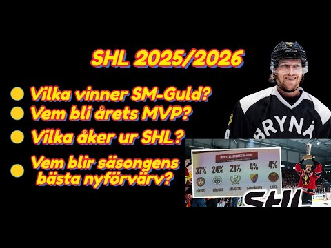 INFÖR SHL 2025/2026 | VILKA VINNER? VILKA ÅKER UR? VAD SÄGER EXPERTERNA!