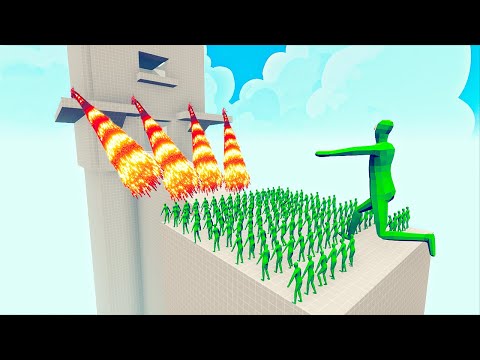 100x ZOMBIE + 1x GIANT vs 4x EVERY GOD - Totally Accurate Battle Simulator TABS