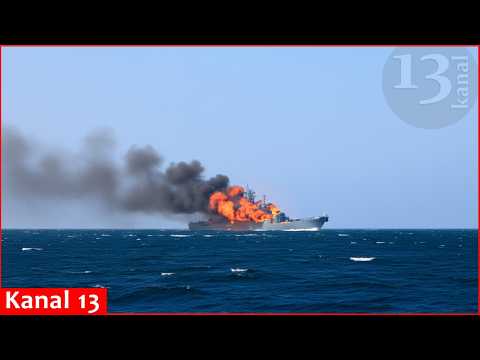 Ukraine releases a video showing destruction of Russian BK-16 landing craft in Crimea