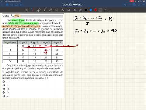 QUESTÃO 166 | ENEM 2022 | CADERNO AMARELO