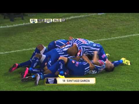 Gol de García. Vélez 1 - Godoy Cruz 2. Fecha 9. Primera División 2016.