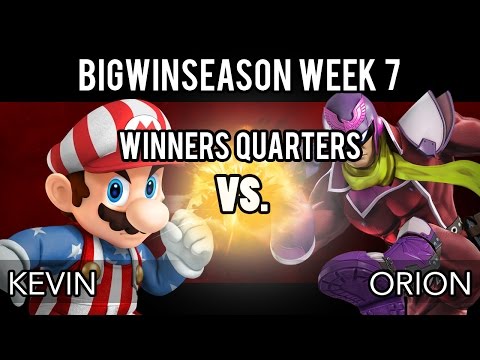 BigWinSeason Week 7 - Winners Quarters - Kevin (Mario) VS Orion (Ike, Cpt. Falcon)