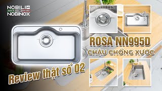CHẬU RỬA BÁT 1 HỐ NOBINOX ROSA NN995D video 1