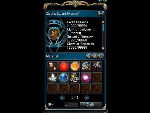 How much Cost for 1 Sloth Weapon? Atlantica Online Valofe ( Global )