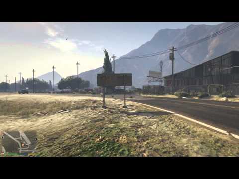 Grand Theft Auto V: Walking to Grapeseed - PS4 1080p 30fps