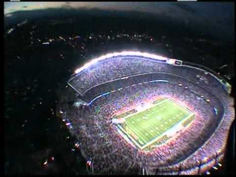 Air Force Academy Wings of Blue Parachute Team Night Football Jump