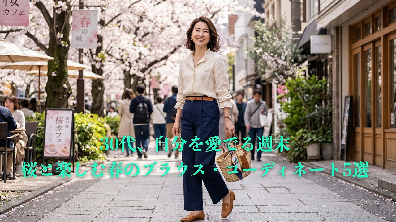 30代、自分を愛でる週末。桜と楽しむ春のブラウス・コーディネート5選
