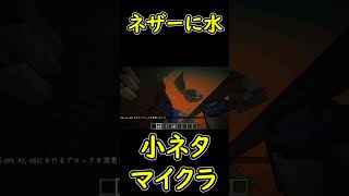 ネザーに水を出す方法が存在した　【マイクラ/マインクラフト】 #shorts